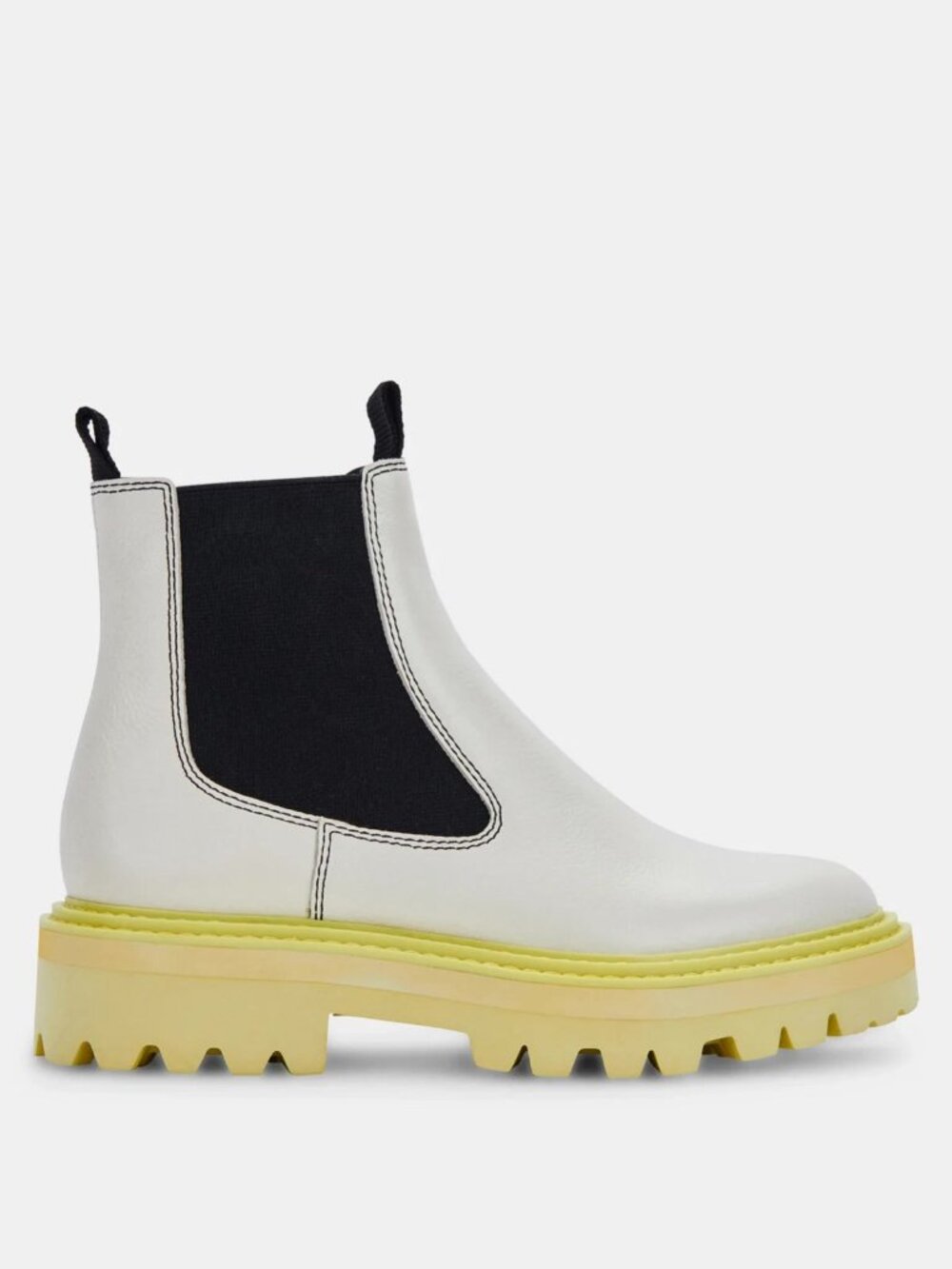 Dolce Vita Moana H2O White Green Leather Boots Size 7